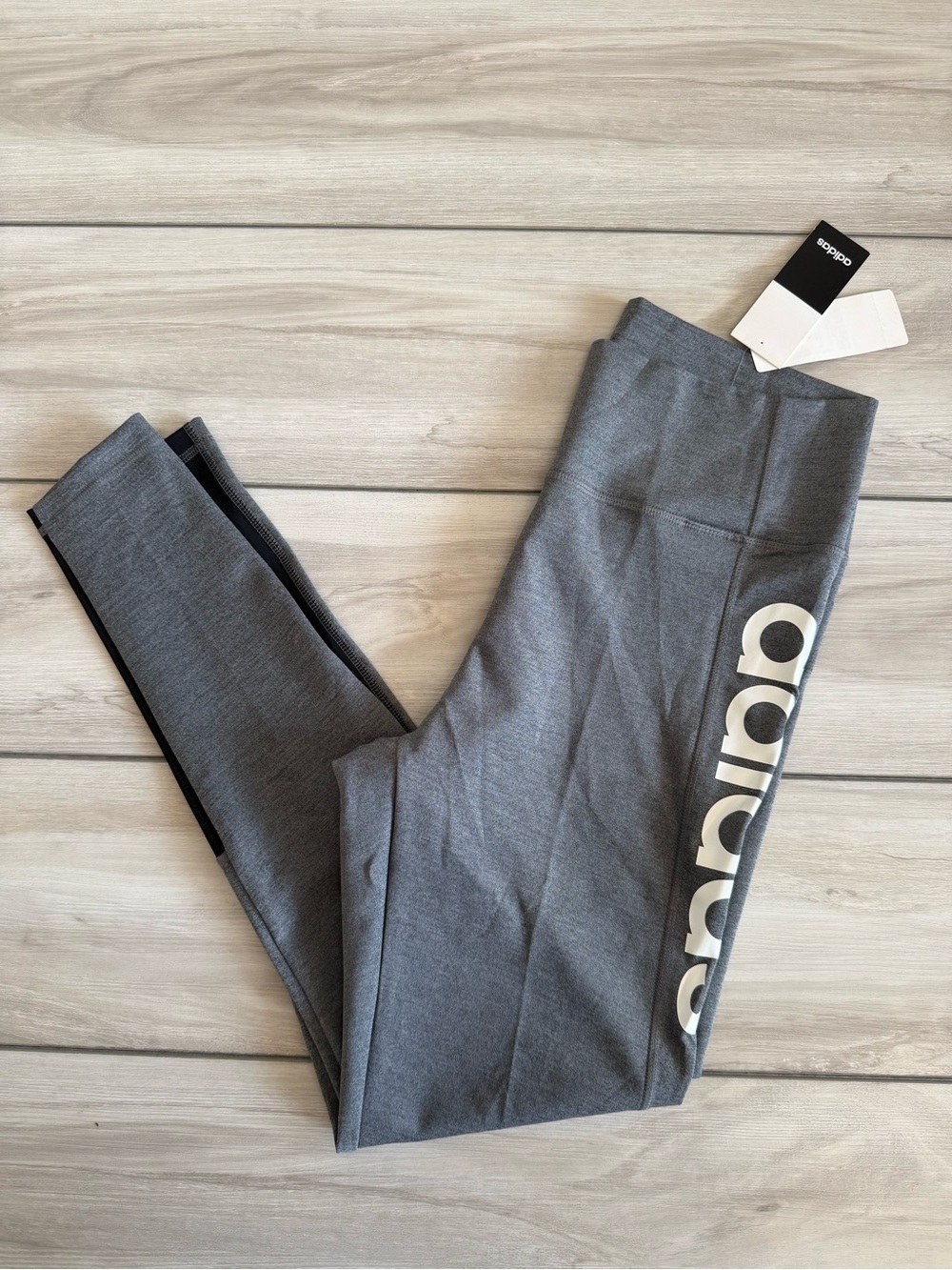 Adidas Tights W D2M Lo Hr Grey Large NWT - Picture 5 of 12